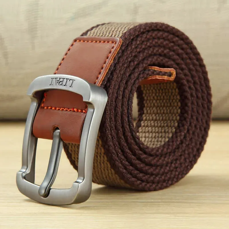 3.5cm/1.4" Woven Canvas Alloy Belt