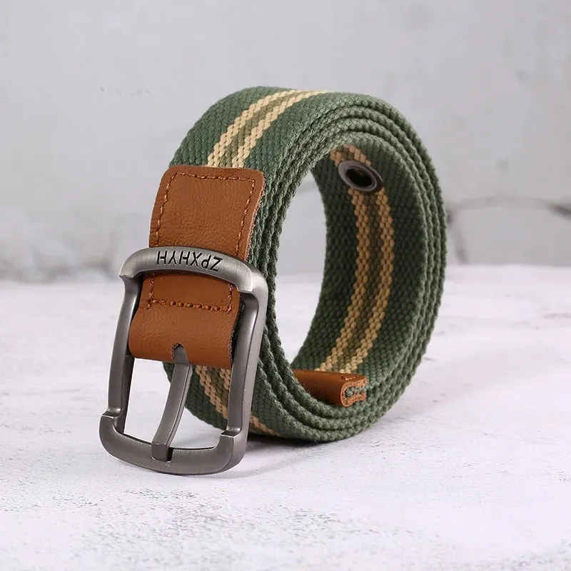3.5cm/1.4" Woven Canvas Alloy Belt