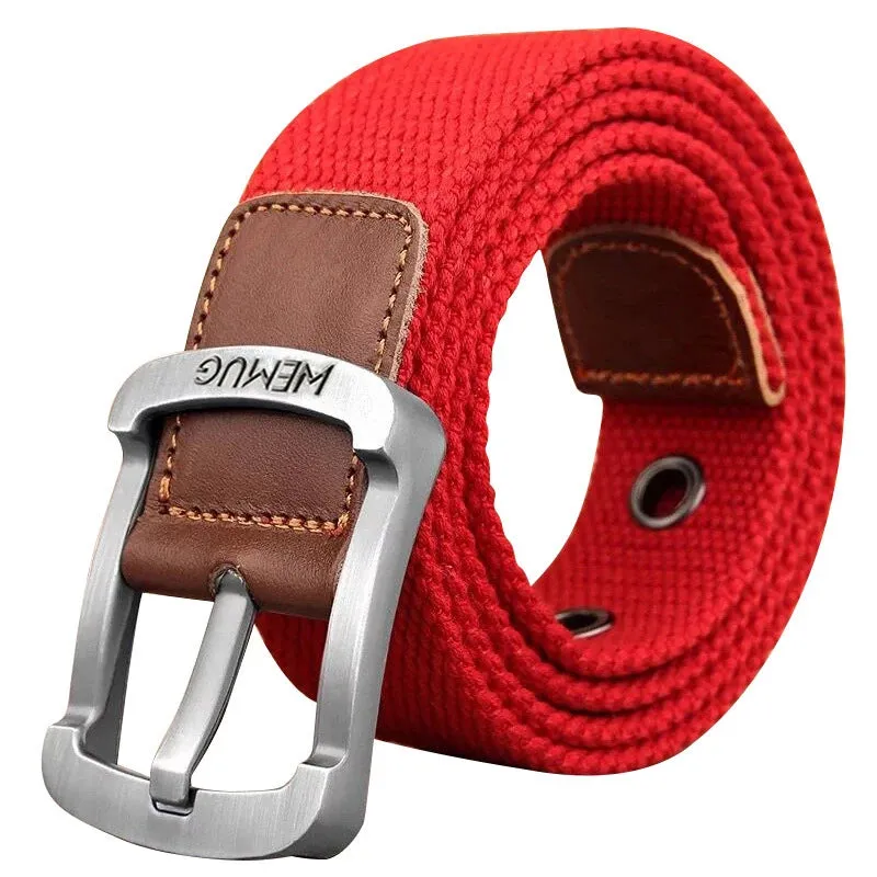 3.5cm/1.4" Woven Canvas Alloy Belt