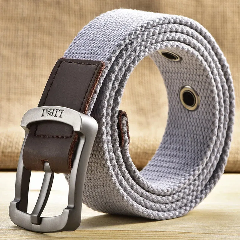 3.5cm/1.4" Woven Canvas Alloy Belt