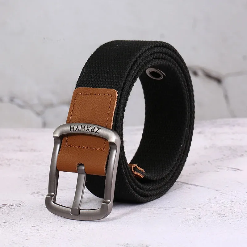 3.5cm/1.4" Woven Canvas Alloy Belt
