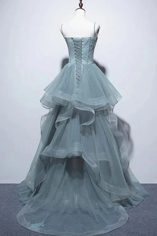 A-Line Long Formal Dress Evening Dress Lace Elegant Prom Dress