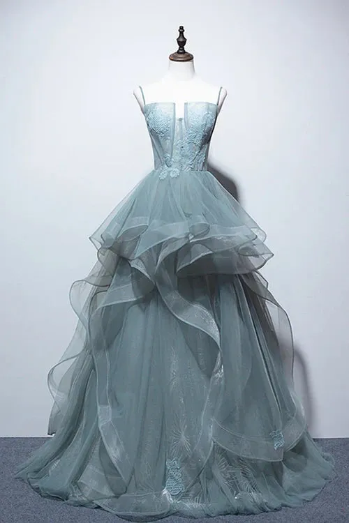 A-Line Long Formal Dress Evening Dress Lace Elegant Prom Dress