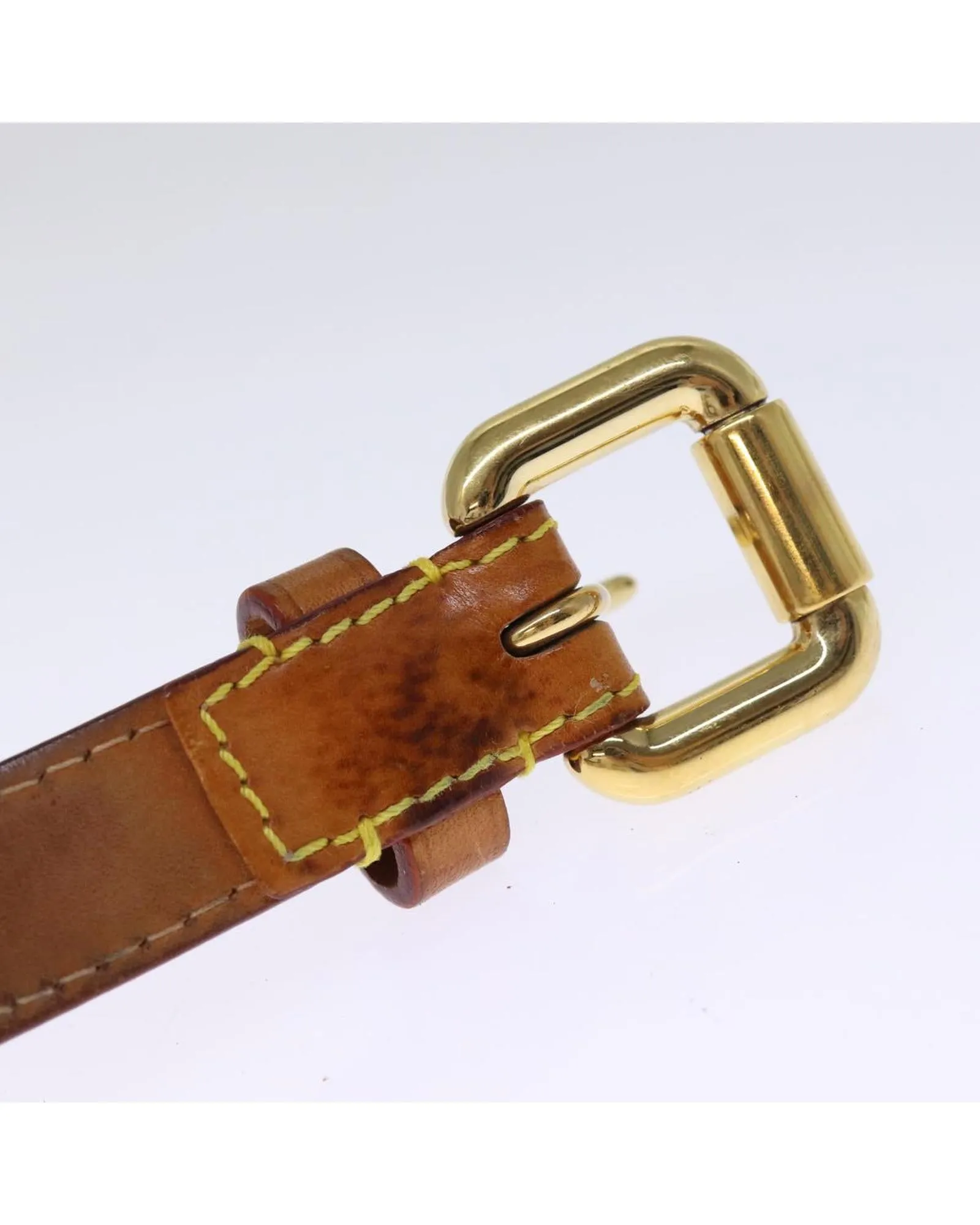 Authentic Damier Azur Canvas Belt with LV Logo Buckle