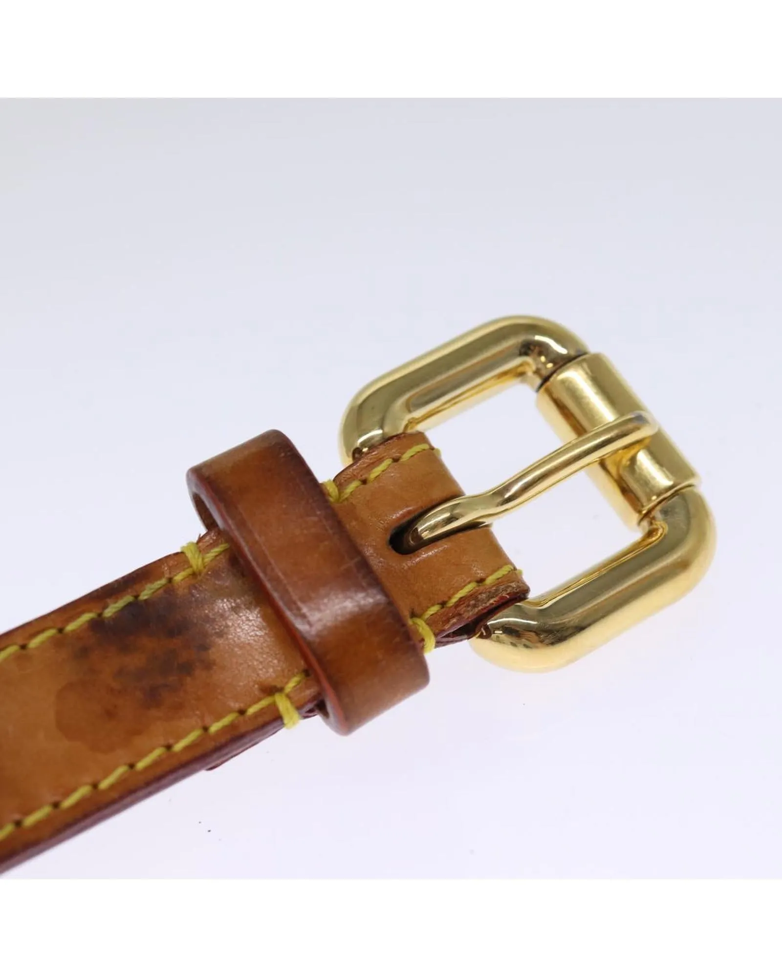 Authentic Damier Azur Canvas Belt with LV Logo Buckle