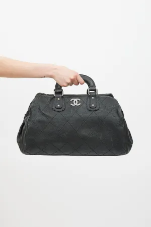 Black Aged Caviar Leather Outdoor Ligne Doctor Bag
