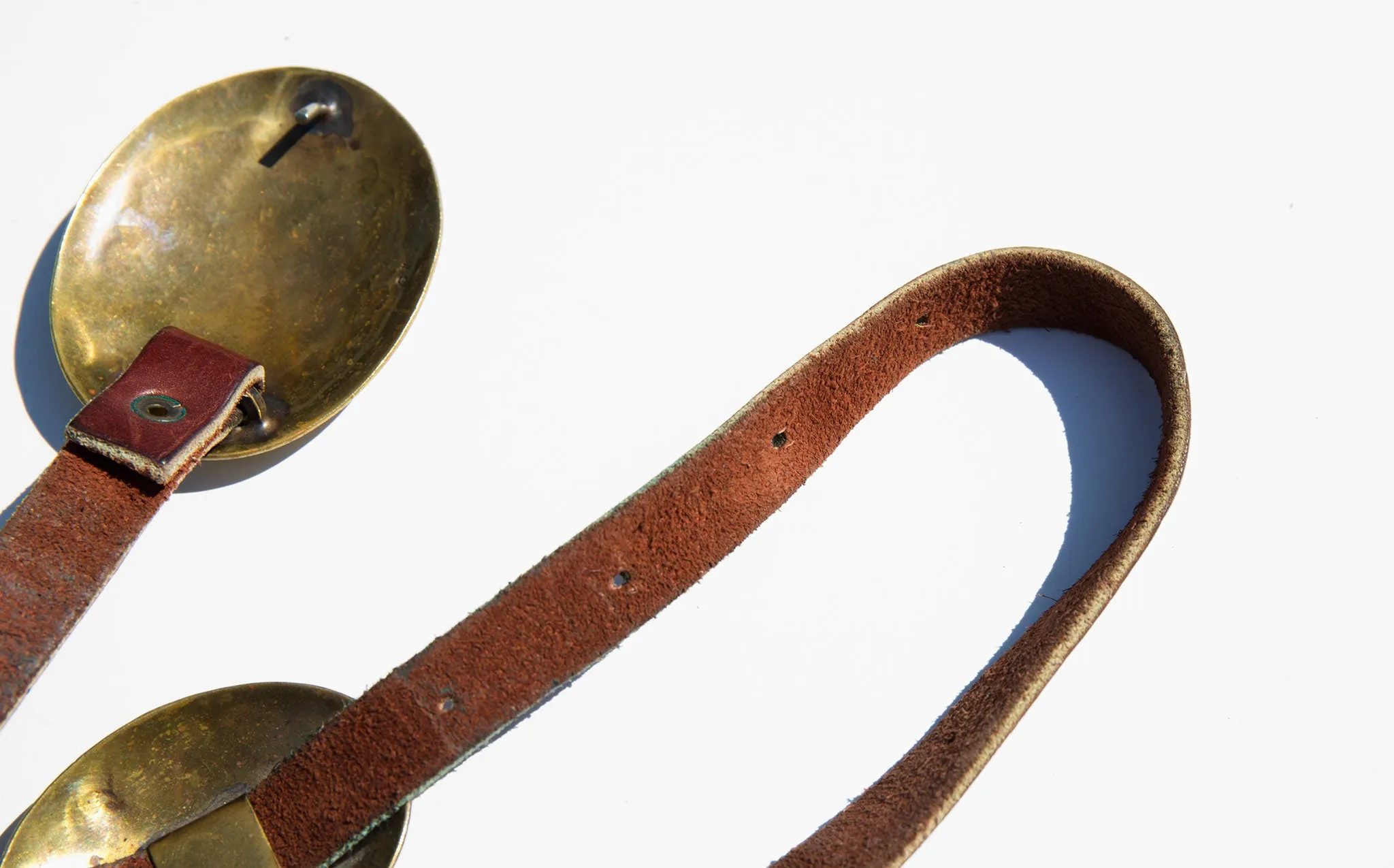 Brass and Leather Concho Belt