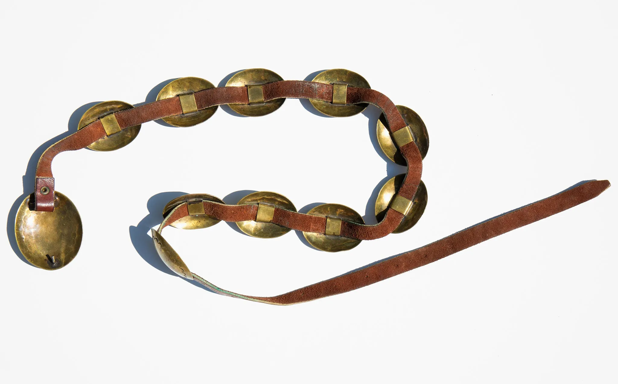 Brass and Leather Concho Belt