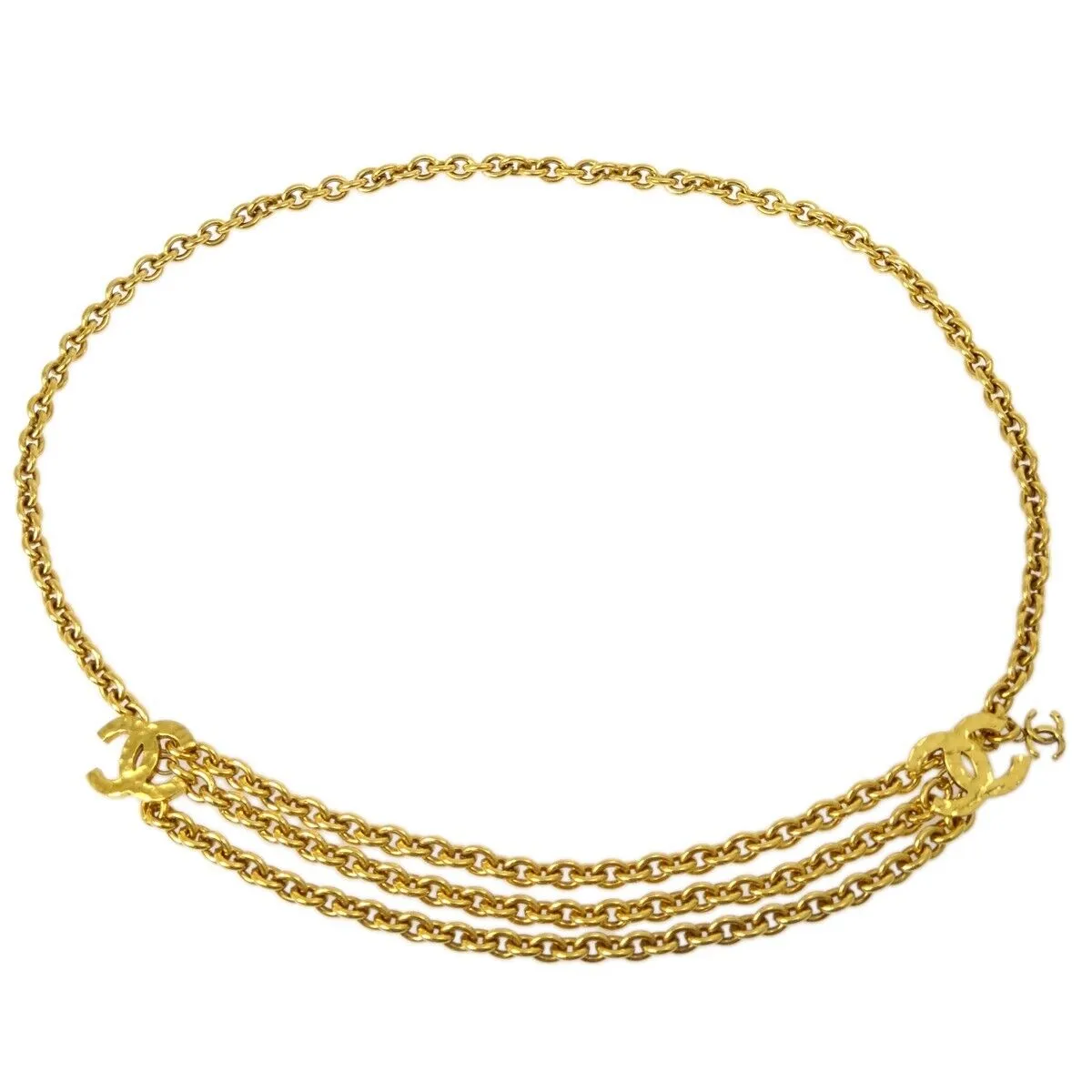 Chanel Cc Chain Belt Gold Small Good