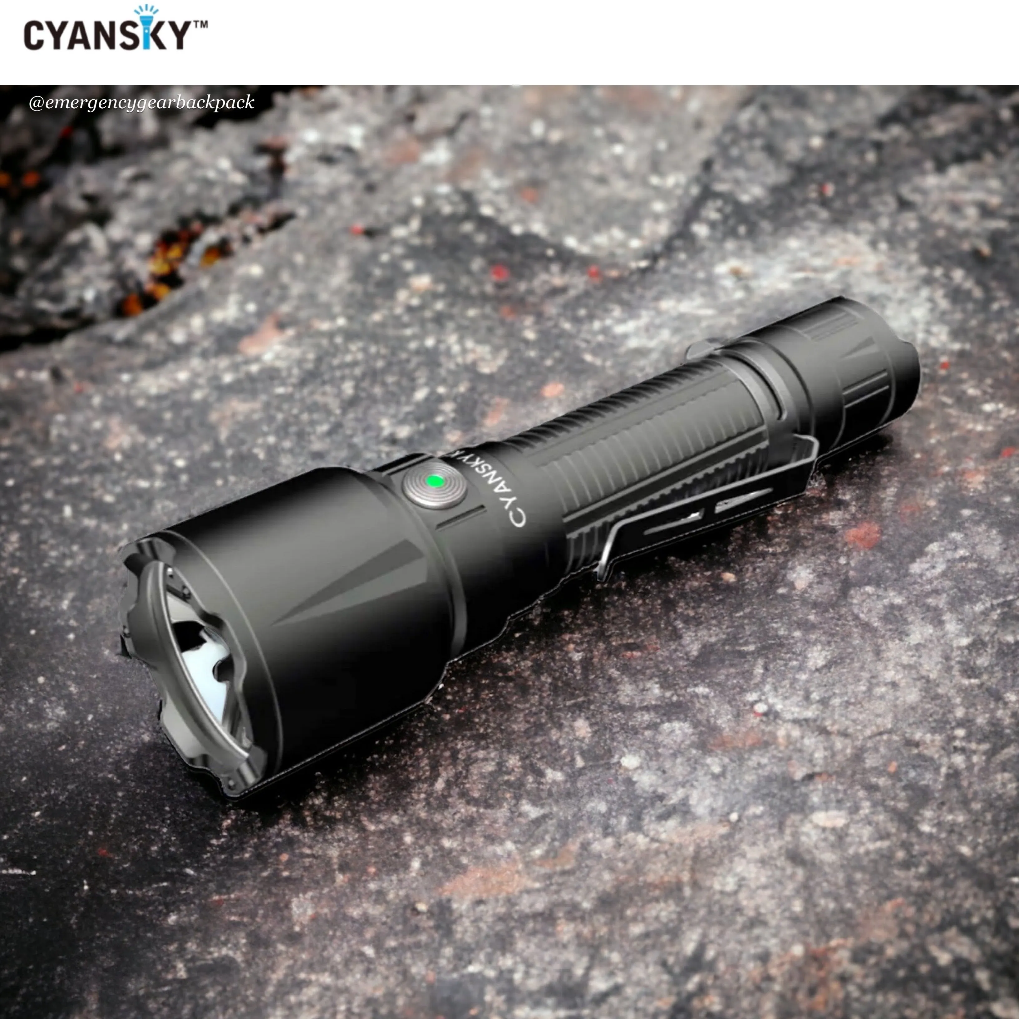 Cyansky K3 V2.0 Tactical Flashlight 2000LMS 700M