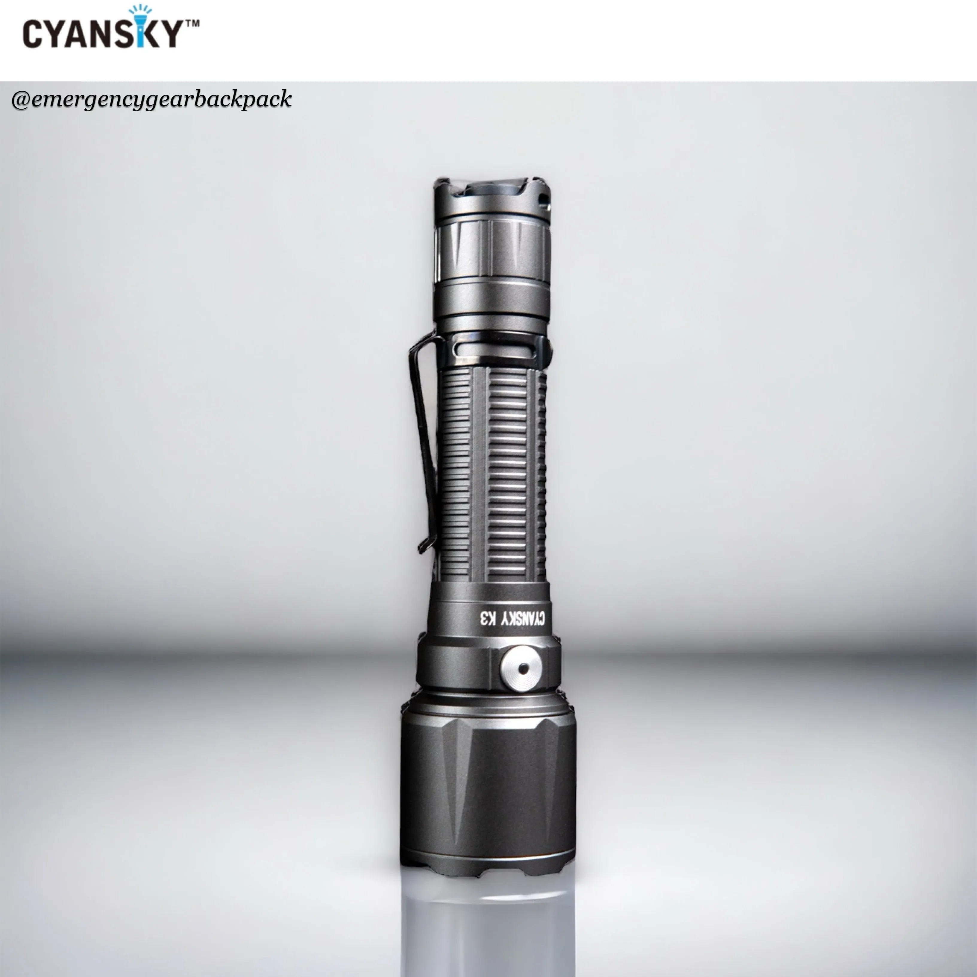 Cyansky K3 V2.0 Tactical Flashlight 2000LMS 700M