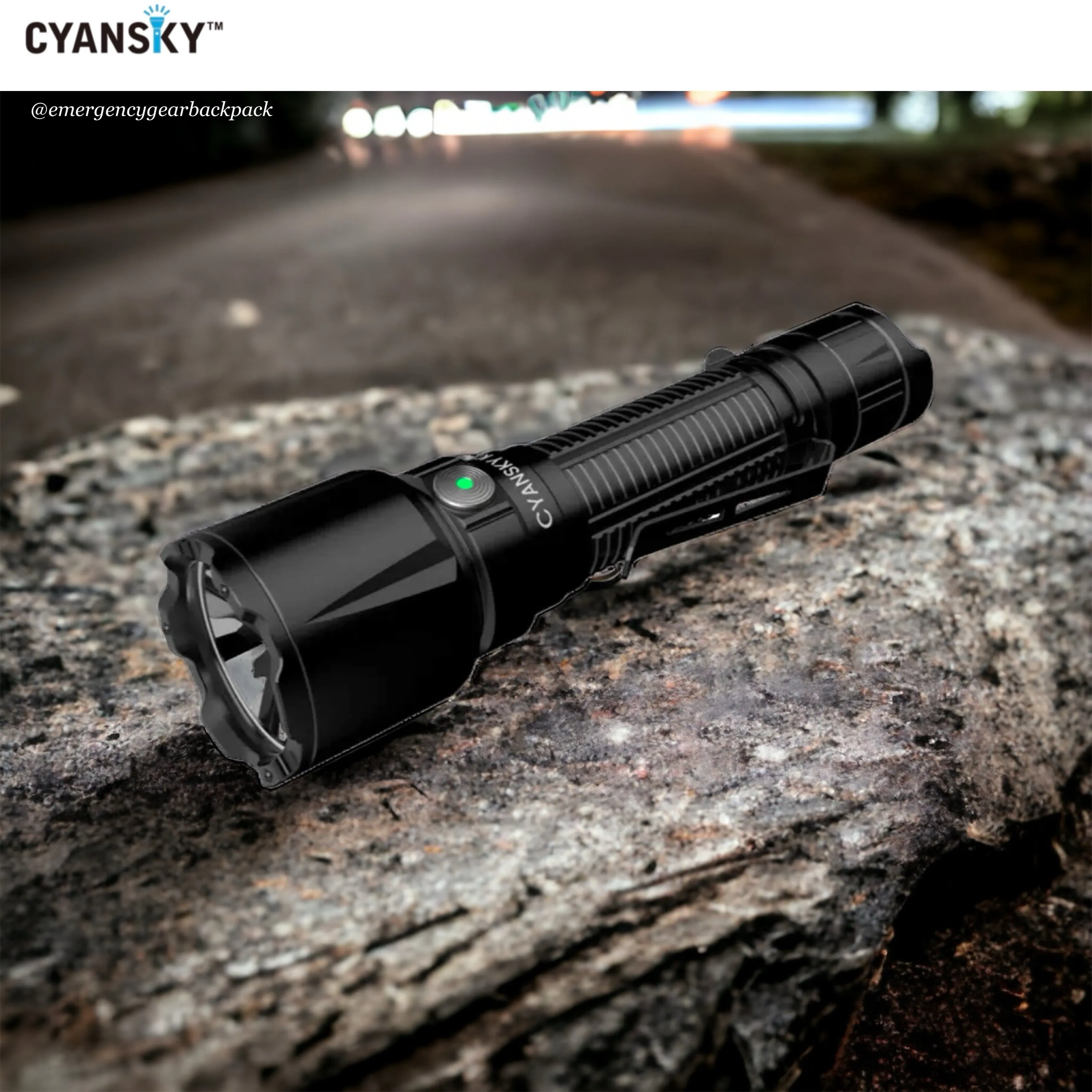 Cyansky K3 V2.0 Tactical Flashlight 2000LMS 700M