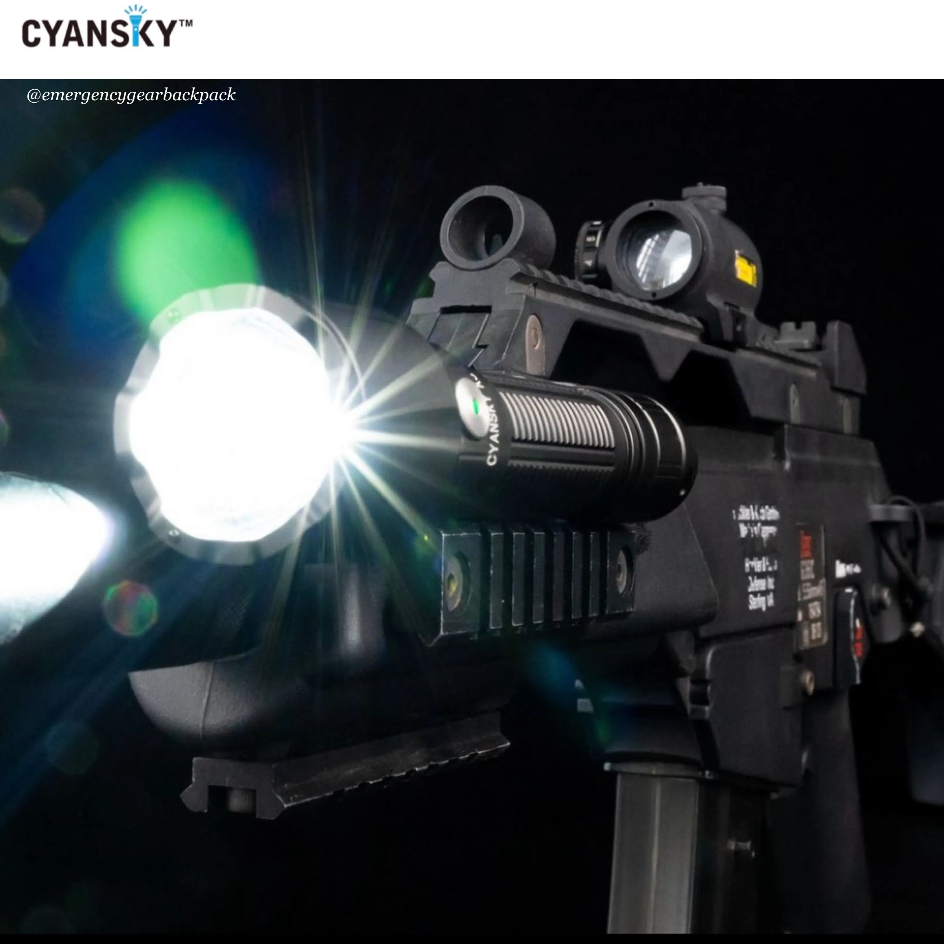 Cyansky K3 V2.0 Tactical Flashlight 2000LMS 700M