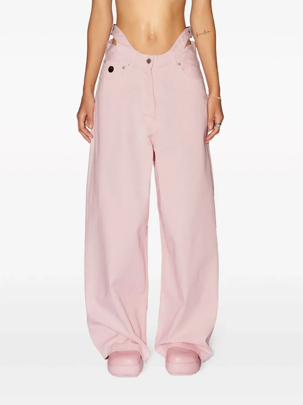 Denim Waist Belts Baggy Pants