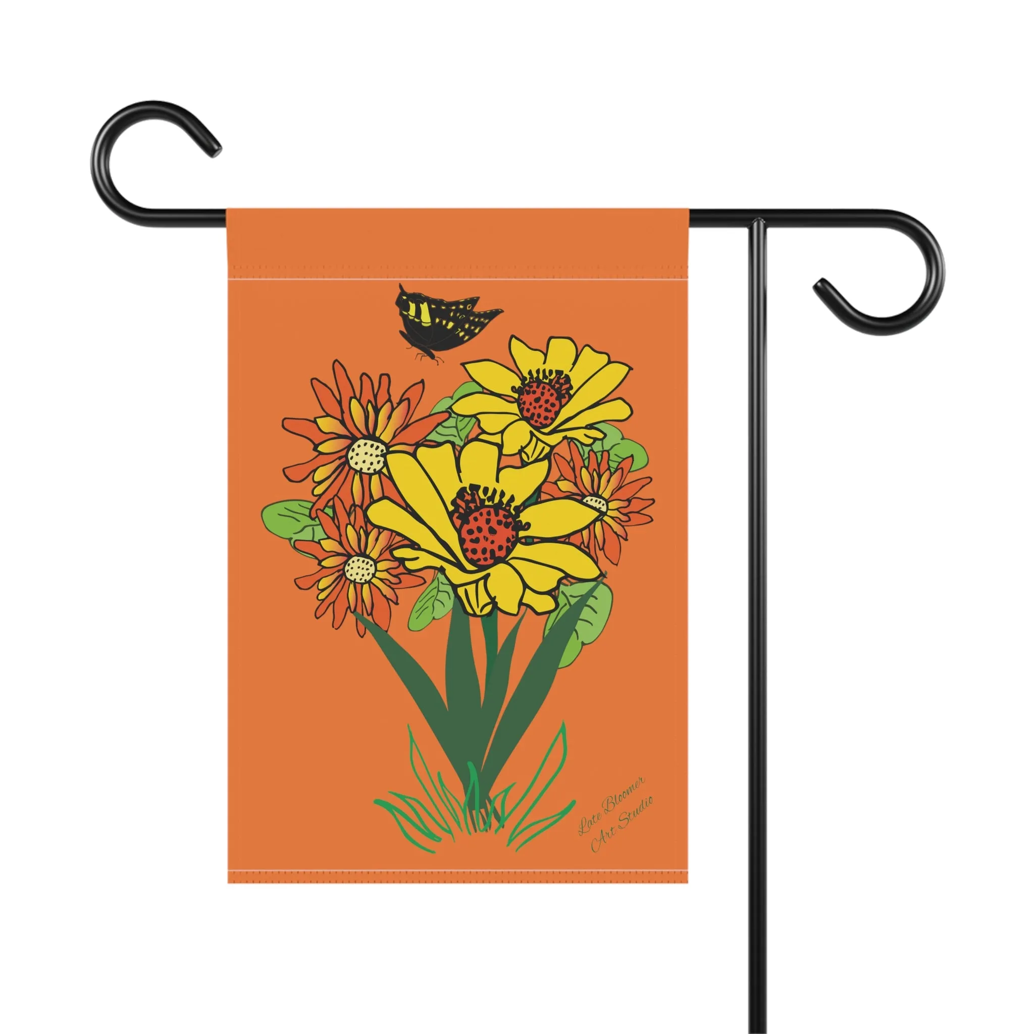 Garden & House Banner-Bouquet of Cheer Burnt Orange background