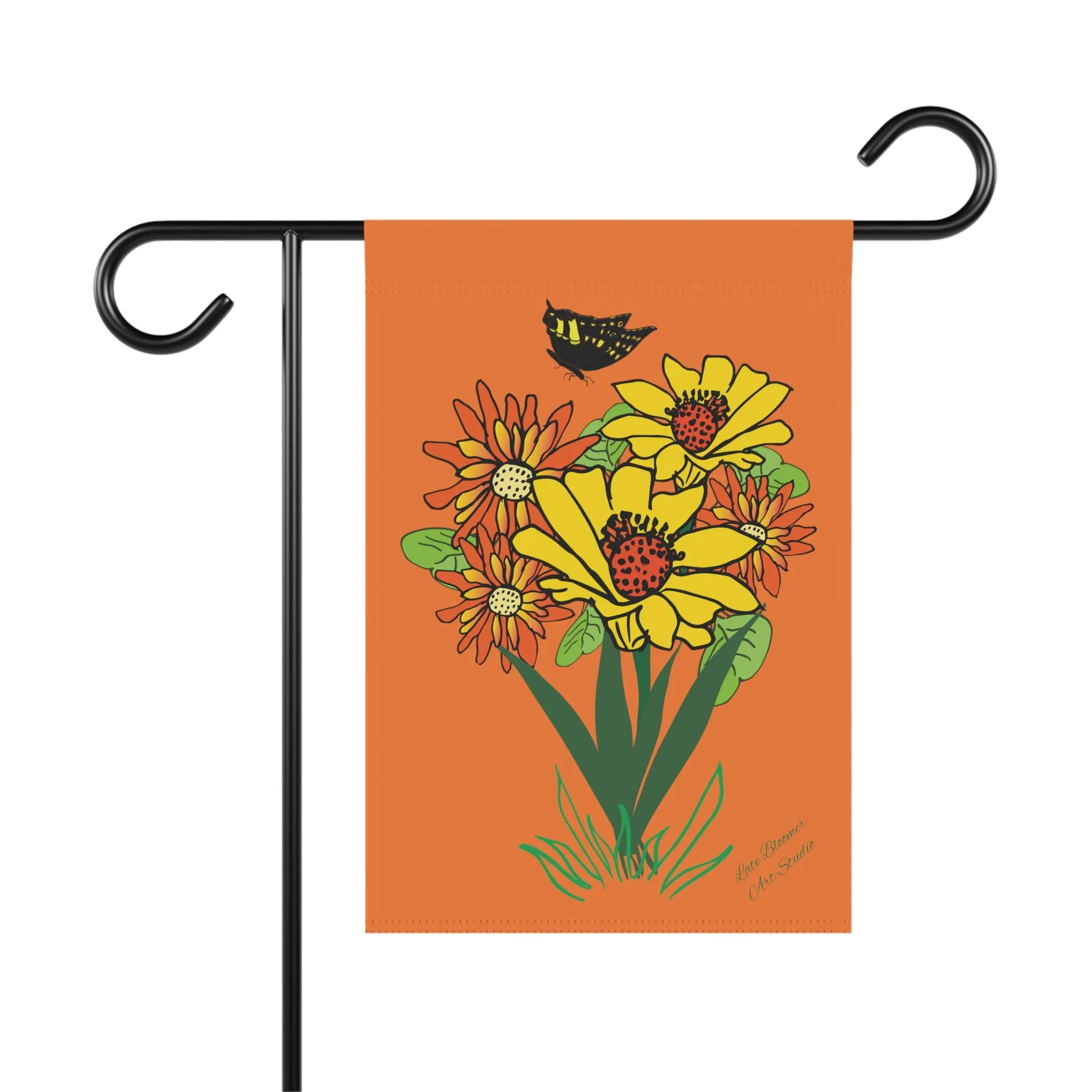 Garden & House Banner-Bouquet of Cheer Burnt Orange background