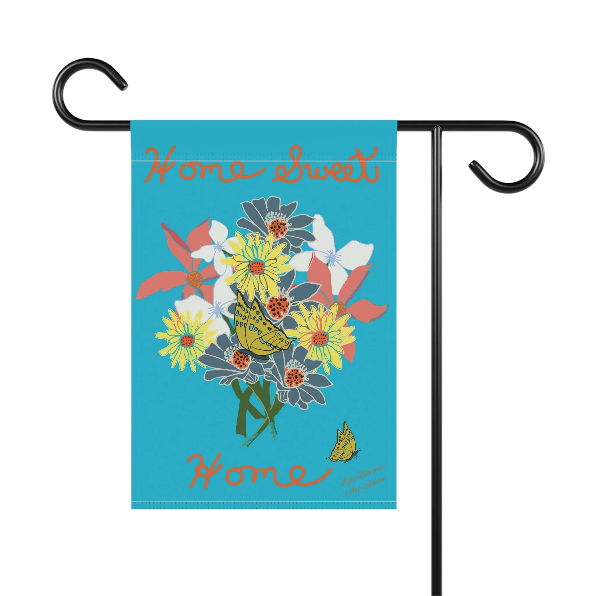 Garden & House Banner-Floral Bouquet Tropical Blue