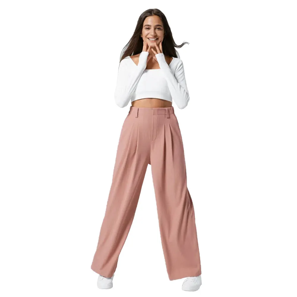 INS popular popular New women's clothing  comfortable casual hip covering and thin loose suit casual knitted trousers