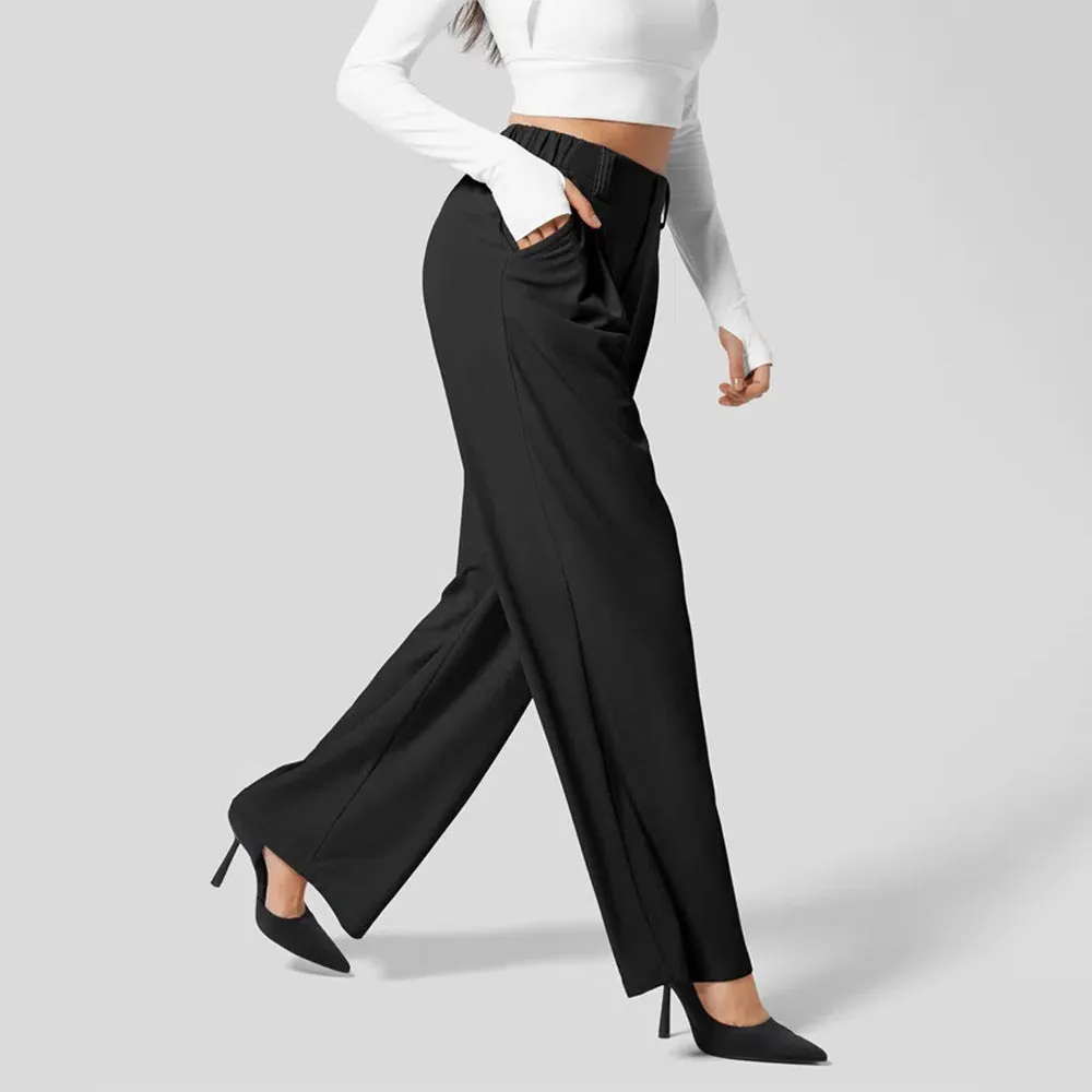 INS popular popular New women's clothing  comfortable casual hip covering and thin loose suit casual knitted trousers