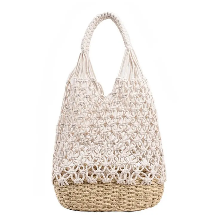 Large Woven Straw Beach Bag For Summer-Showtown