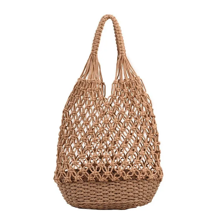 Large Woven Straw Beach Bag For Summer-Showtown