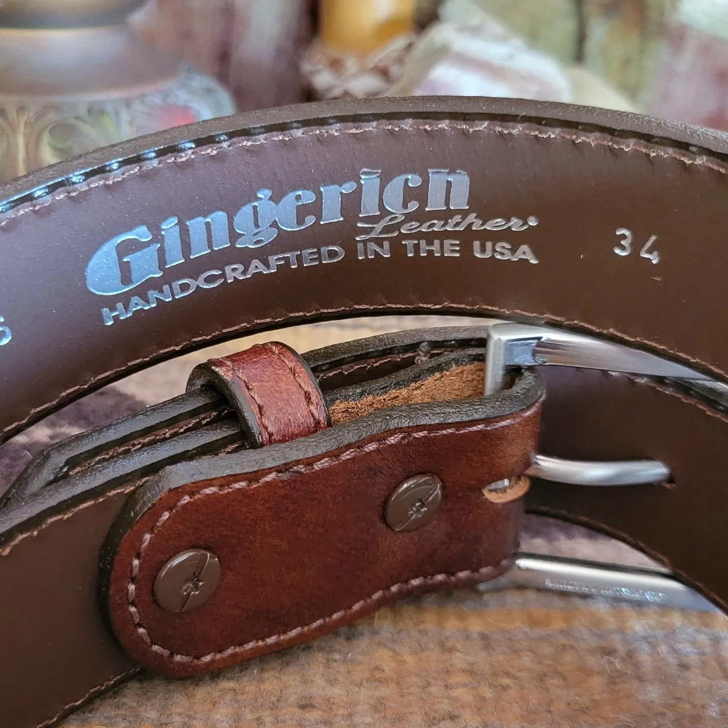 Leather Belt "Austin" by Gingerich    8246
