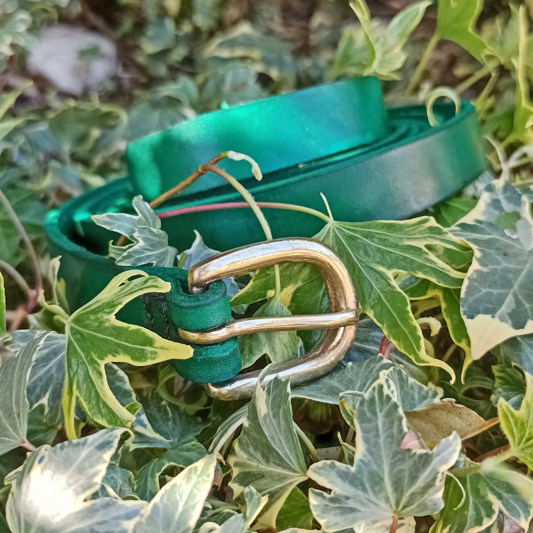 Leather Viking Belt with Brass Buckle