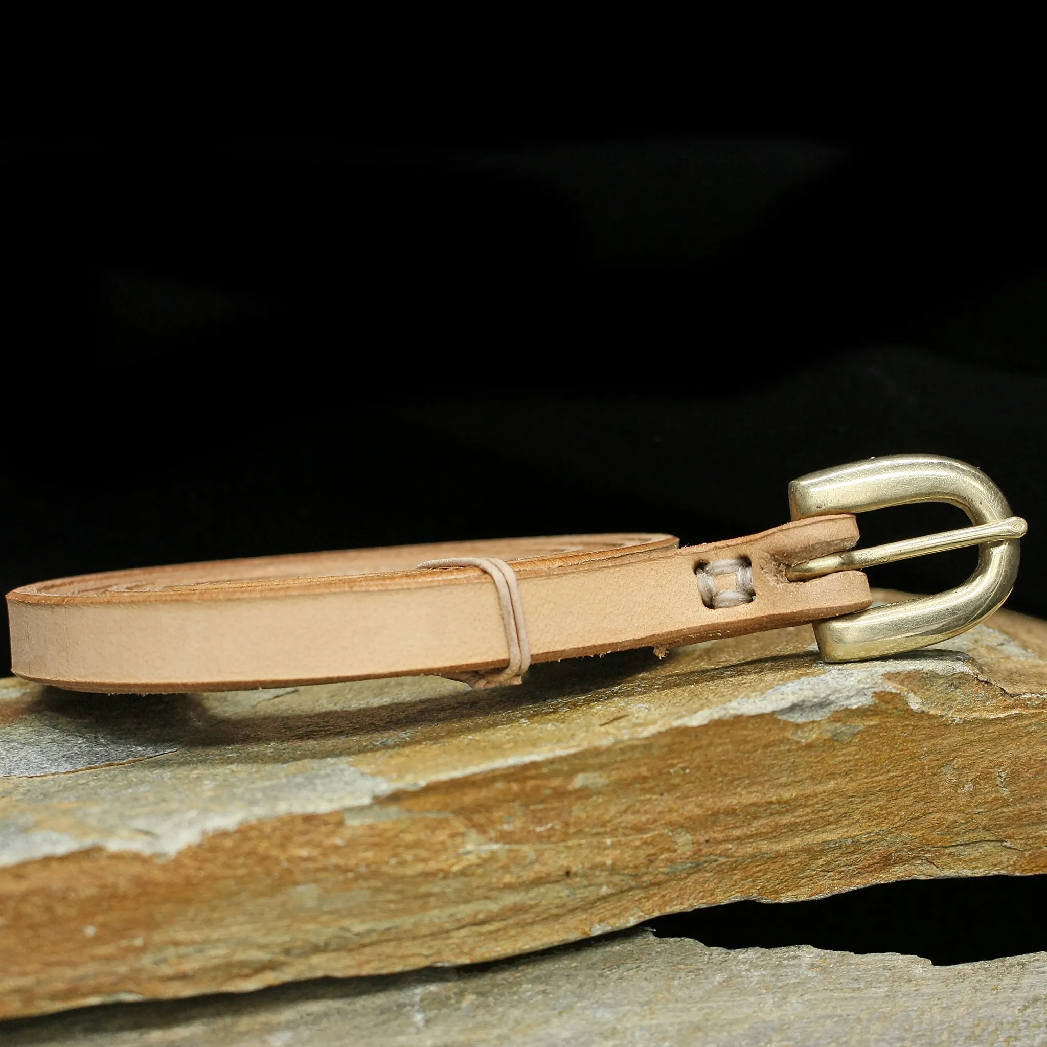 Leather Viking Belt with Brass Buckle