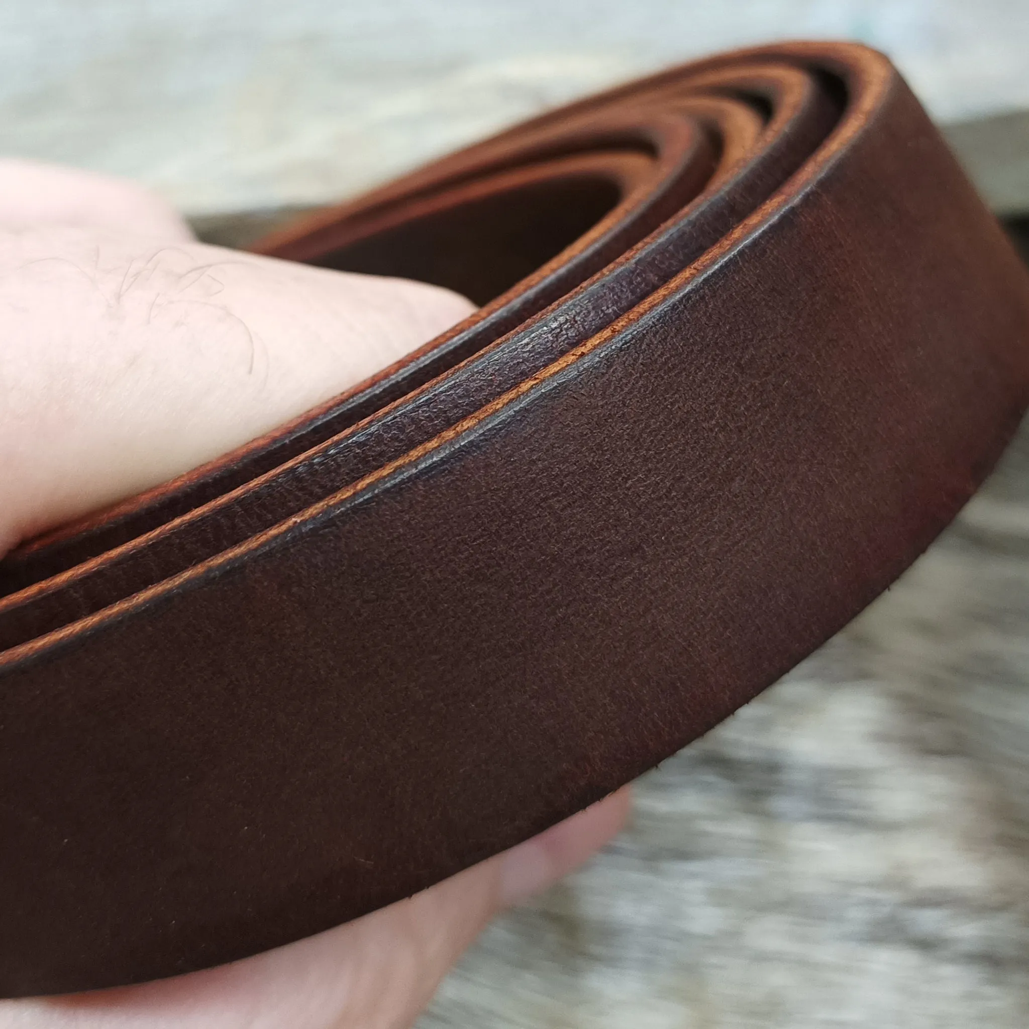 Leather Viking Belt with Brass Buckle