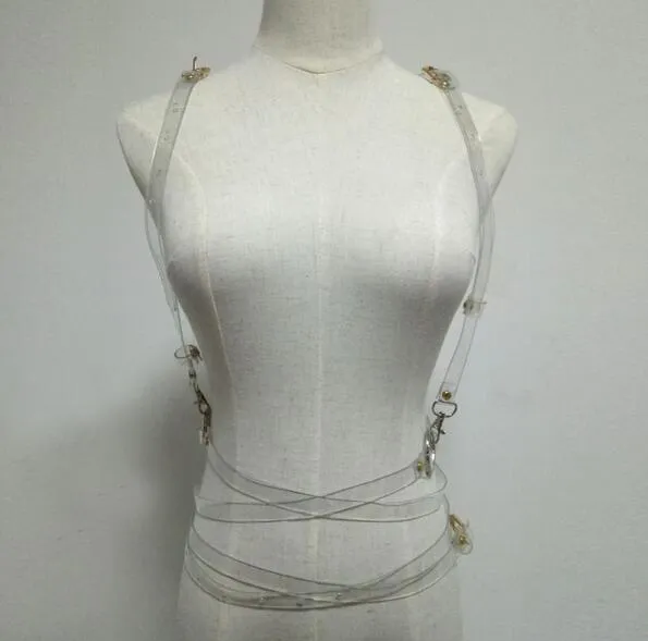New sexy women men Leather belts slim Body Bondage Cage Sculpting fashion Punk Harness Waist Straps Suspenders Belt accessories