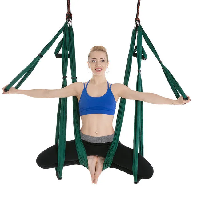 Nylon Taffeta Yoga Hammock Anti-Gravity Aerial High Strength Swing Hamac Hanging Chair Fitness Inversion Belts Can be Hold 200Kg
