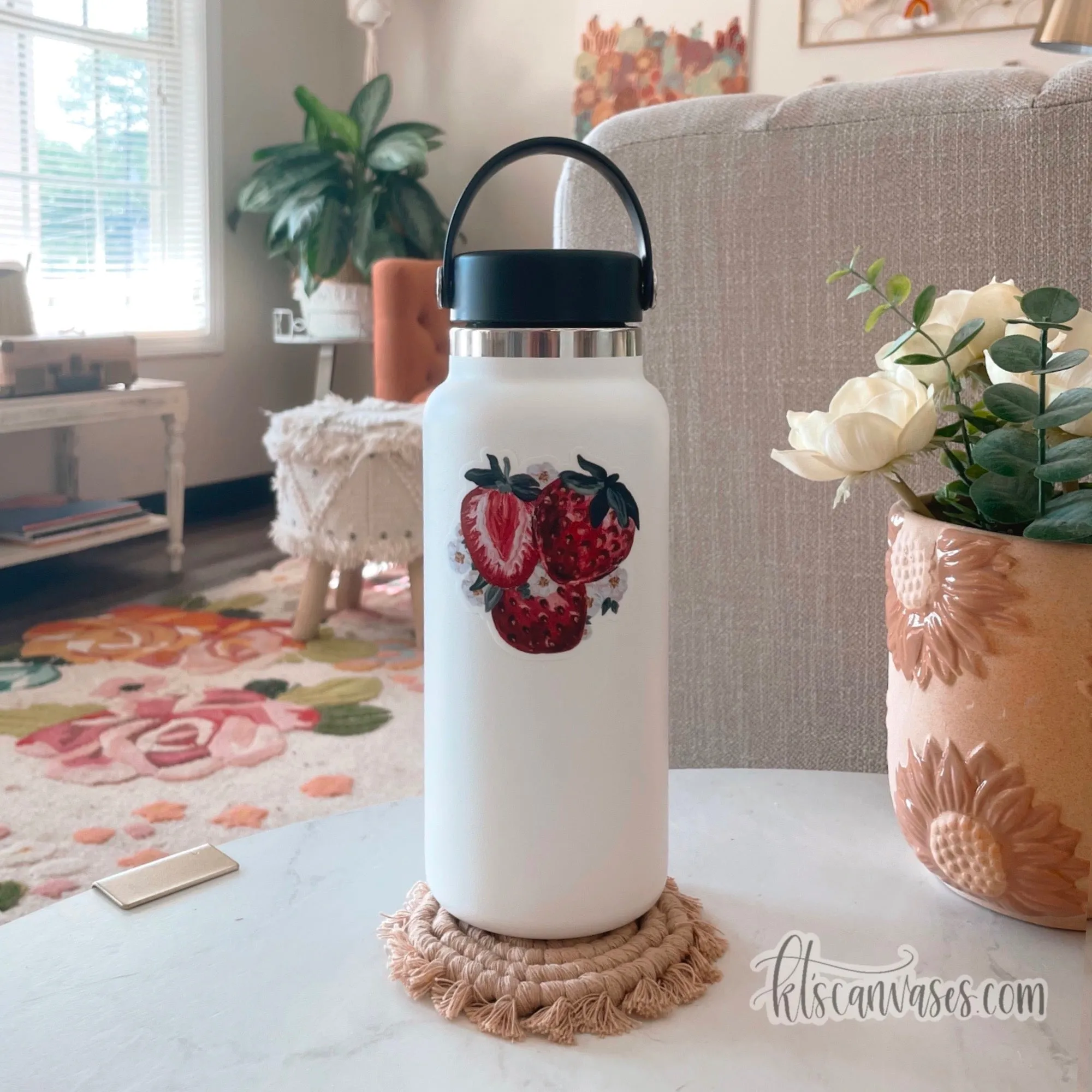 Painted Strawberry Sticker
