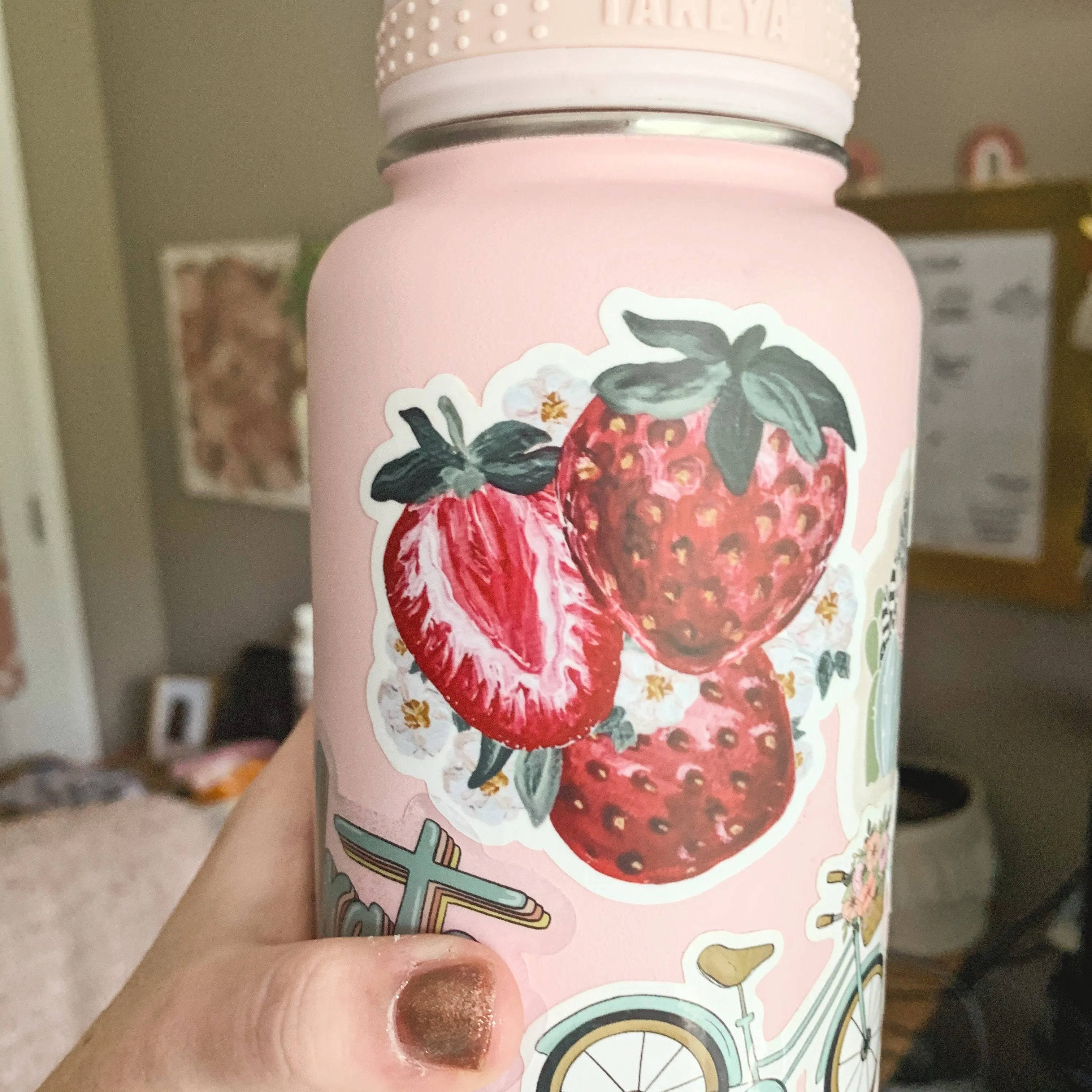 Painted Strawberry Sticker