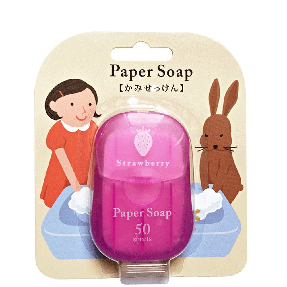 Paper Soap Portable Mini Soap Case 50 Sheets Travel Washing Hand - B308 MP