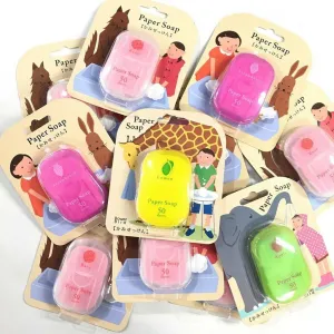 Paper Soap Portable Mini Soap Case 50 Sheets Travel Washing Hand - B308 MP