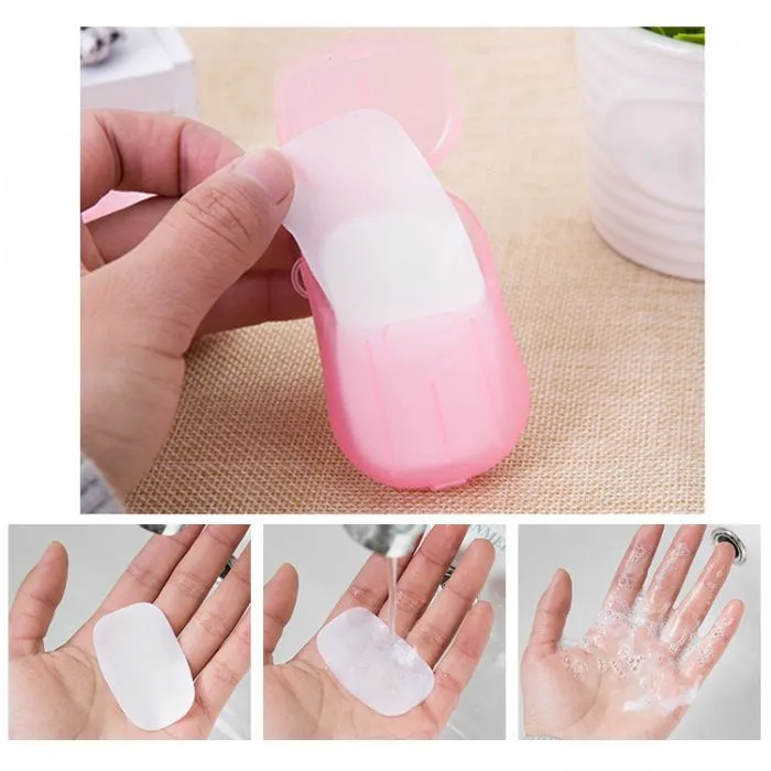 Paper Soap Portable Mini Soap Case 50 Sheets Travel Washing Hand - B308 MP