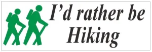 ST-D400 I'd Rather Be Hiking Bumper Sticker